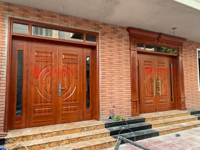 Hình ảnh cửa thép vân gỗ AWABI 1