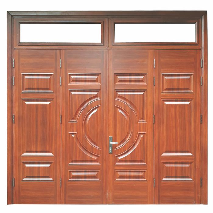 Hình ảnh cửa thép vân gỗ Lê Dân 1