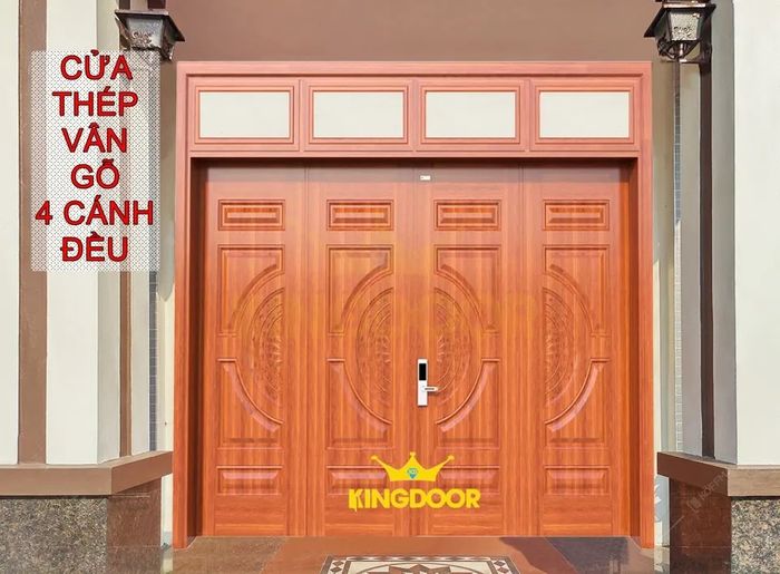 Hình ảnh cửa thép vân gỗ KingDoor 2