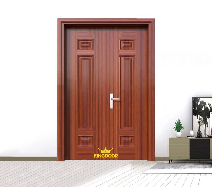 Hình ảnh cửa thép vân gỗ KingDoor 1