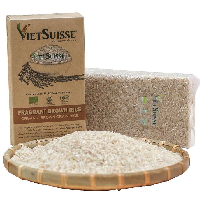Gạo Lứt Trắng Hữu Cơ ST24 VietSuisse hình 1