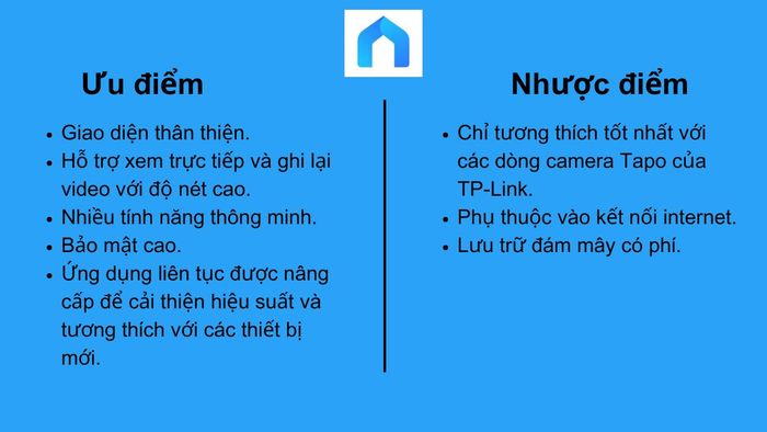 Các lợi ích và hạn chế của ứng dụng Tapo Camera