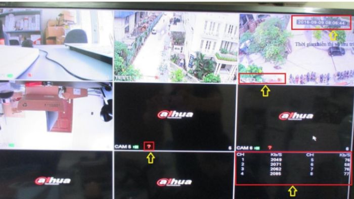 Kiểm tra lại sau khi hoàn tất kết nối hai đầu ghi camera Dahua