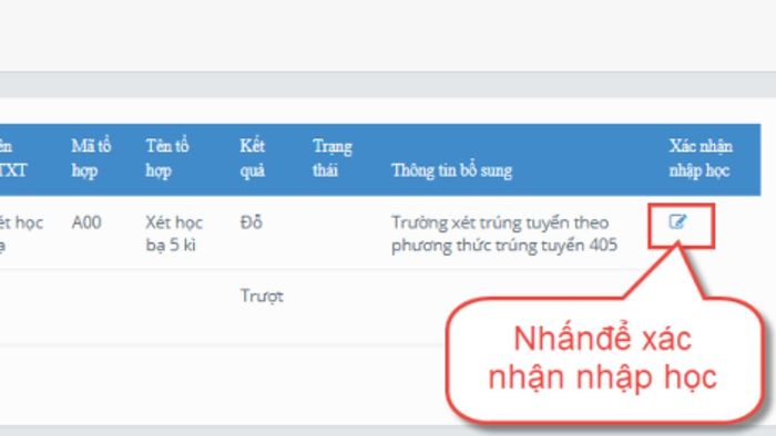 Hướng dẫn xác nhận nhập học trực tuyến bước 3