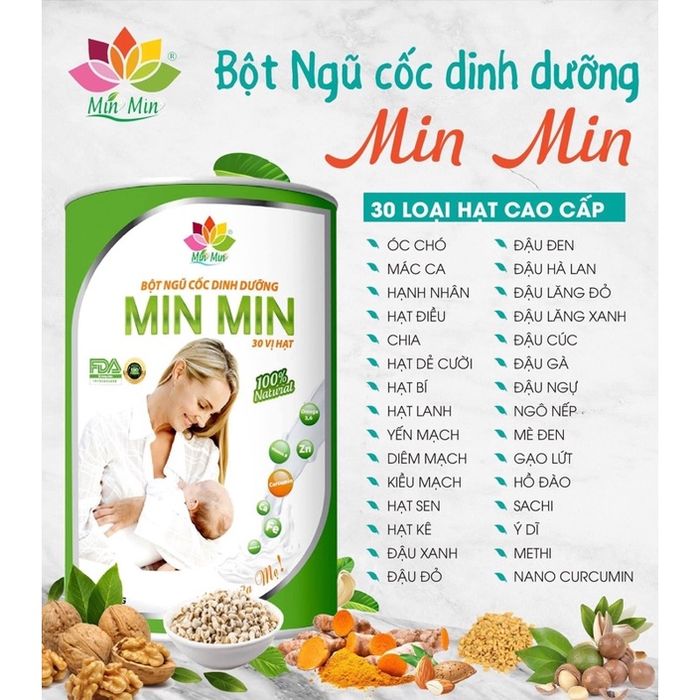 Ảnh ngũ cốc lợi sữa Minmin 2