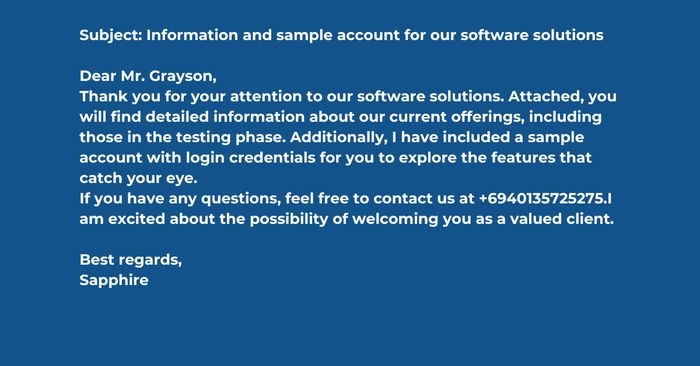Phản hồi qua email về hàng hóa và dịch vụ