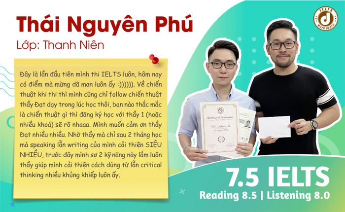 Hình ảnh 2 của Thầy Hồ Kính Đạt - IELTS with Datio
