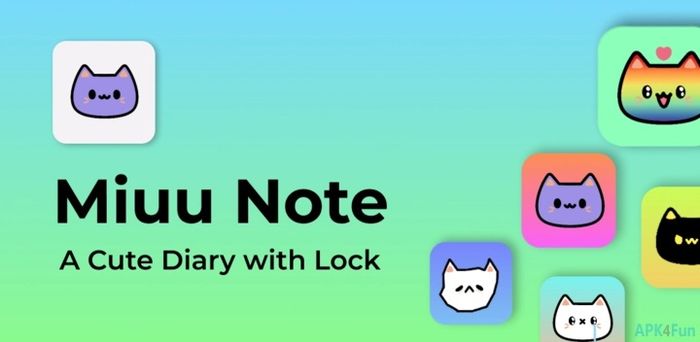 Miuu Note: Nhật ký dễ thương với khóa bảo mật hình 1