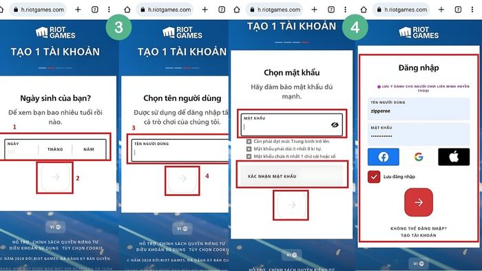 Hướng dẫn đăng ký tài khoản Riot VN bước 3