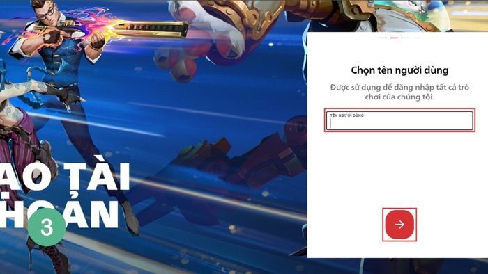 Hướng dẫn đăng ký tài khoản Riot VN trên máy tính - Bước 3