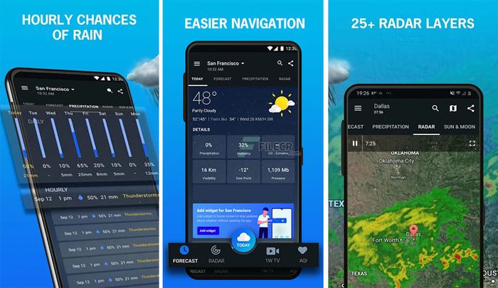 Ảnh của 1Weather: Dự báo & Radar