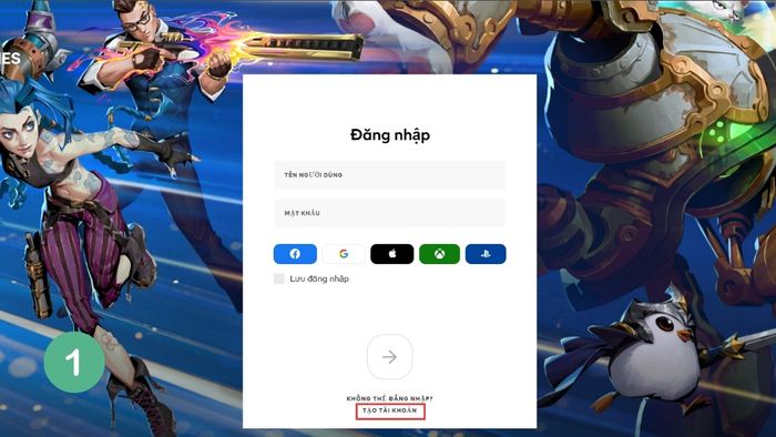 Hướng dẫn đăng ký tài khoản Riot VN trên máy tính - Bước 1