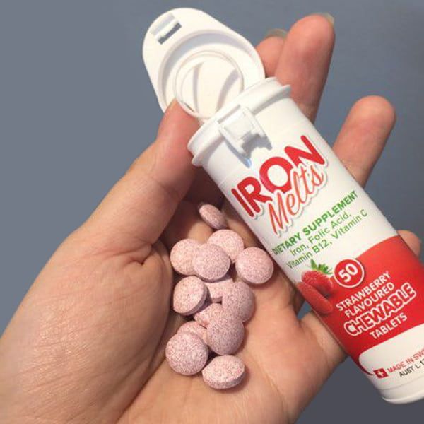 Hình ảnh viên ngậm bổ sung sắt Iron Melts Chewable 1