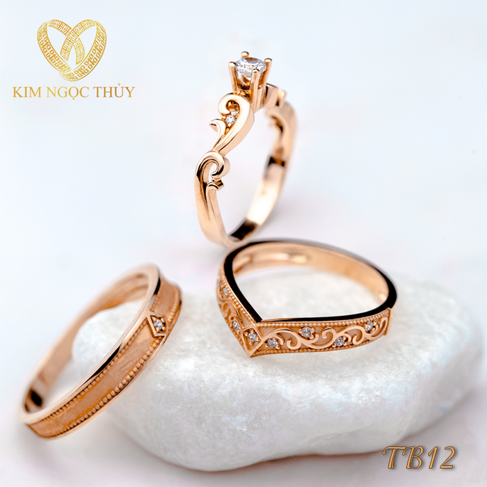 Hình ảnh 2 của Nhẫn Cưới Kim Ngọc Thủy
