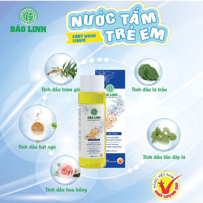 Nước tắm thảo dược Bảo Linh (hộp 3 chai) hình 1