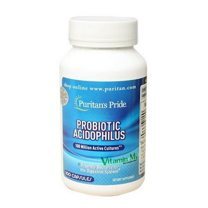 Hình ảnh Lợi khuẩn hỗ trợ tiêu hóa Puritan Pride Probiotic Acidophilus 100 triệu đơn vị 100 viên 1