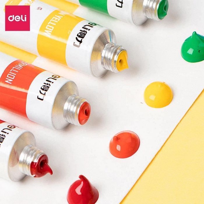 Màu nước acrylic dạng tuýp chuyên nghiệp Deli ảnh 2