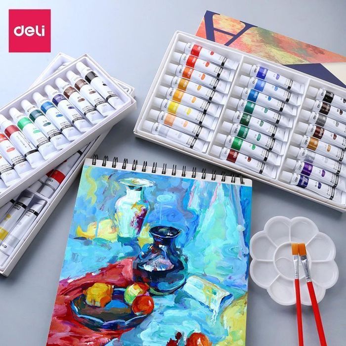 Màu acrylic dạng tuýp chuyên nghiệp Deli ảnh 1
