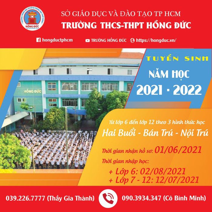 Hình ảnh TRƯỜNG THCS & THPT HỒNG ĐỨC