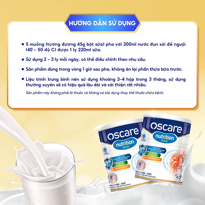 Hình ảnh Sữa bột OSCARE Nutrition Gold 2