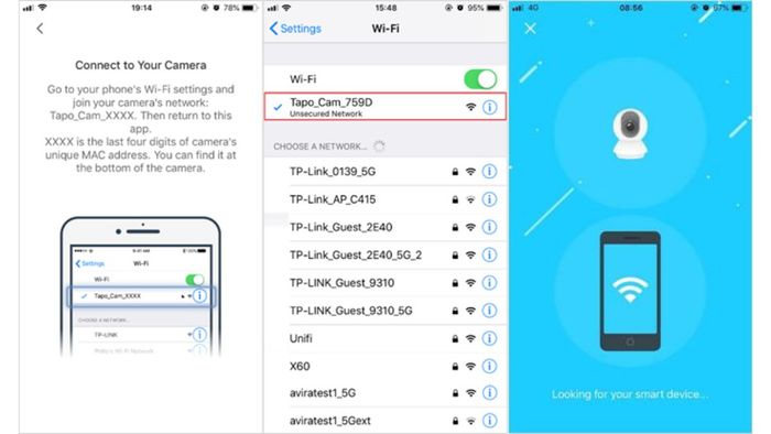 Kết nối với Wi-Fi của camera Tapo