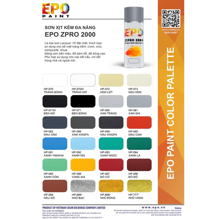 SƠN XỊT ĐA NĂNG EPO PAINT hình 1