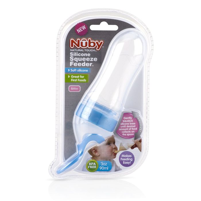 Bình muỗng ăn dặm Nuby Natural Touch Silicone Travel Infa Feeder - Hình 2