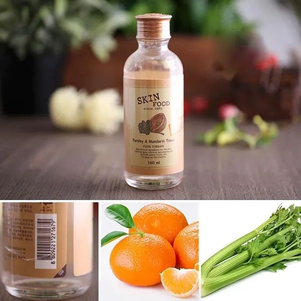 Hình ảnh Nước hoa hồng trị mụn và thâm Skinfood Parsley And Mandarin