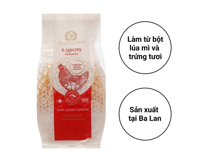 Hình ảnh mì sợi 6 trứng Bartolini 2