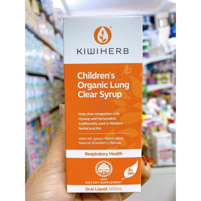 Hình ảnh Siro Dọn Đờm KiwiHerb Children's Organic Lung Clear Syrup - Ảnh 2