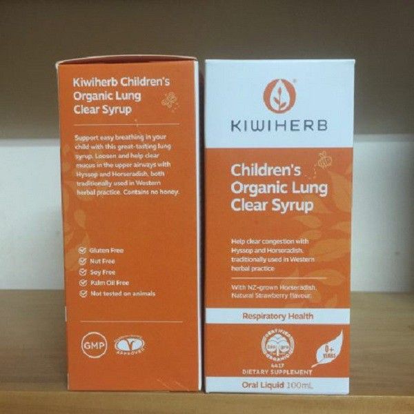 Hình ảnh Siro Dọn Đờm KiwiHerb Children's Organic Lung Clear Syrup - Ảnh 1