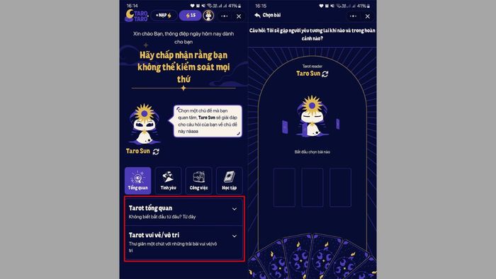 Hướng dẫn xem Tarot miễn phí trên Zalo – Bước 3