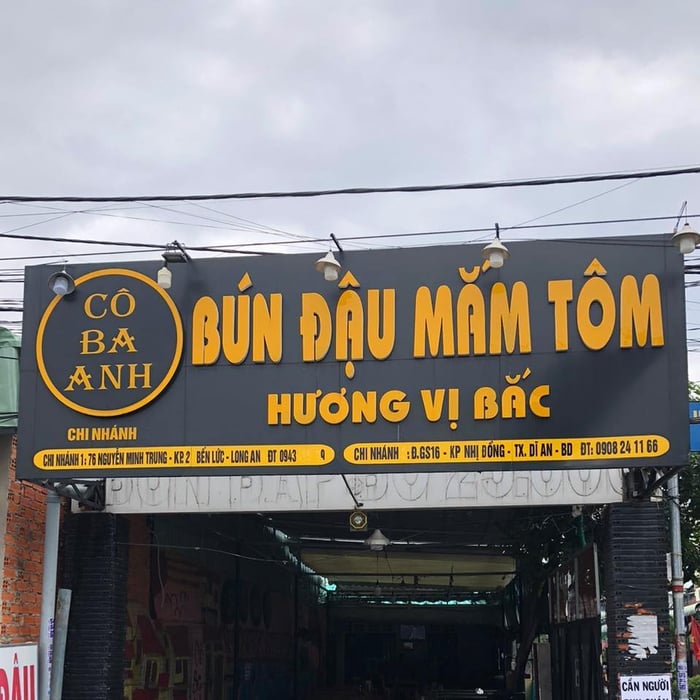 Bún Đậu Mắm Tôm Cô Ba Anh - Hình 1