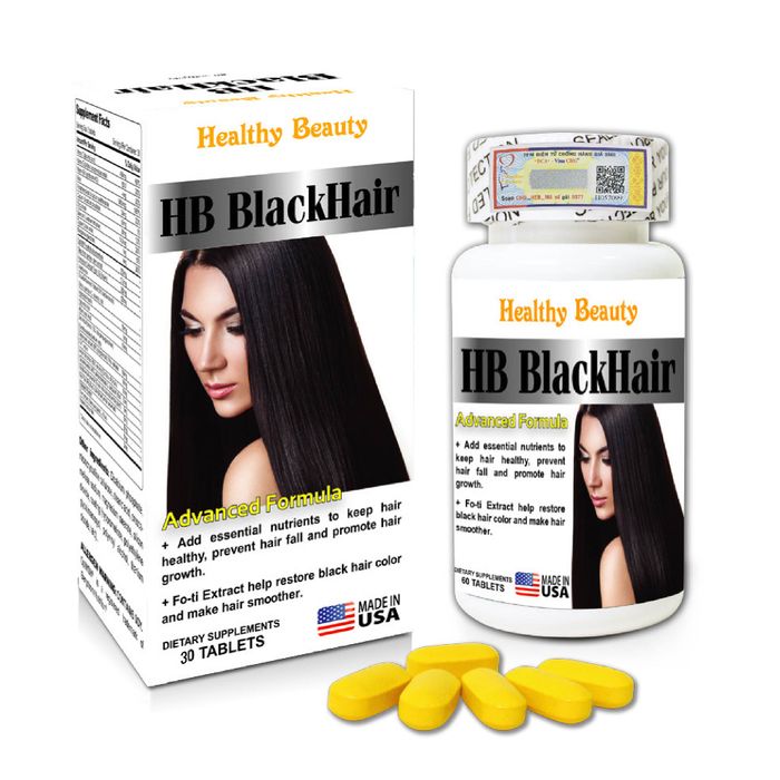 Viên uống HB Black Hair Healthy Beauty - Hình 2