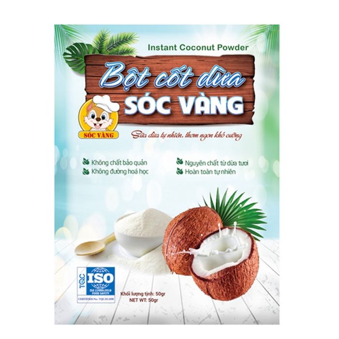 Bột Cốt Dừa Sóc Vàng - Hình ảnh 2