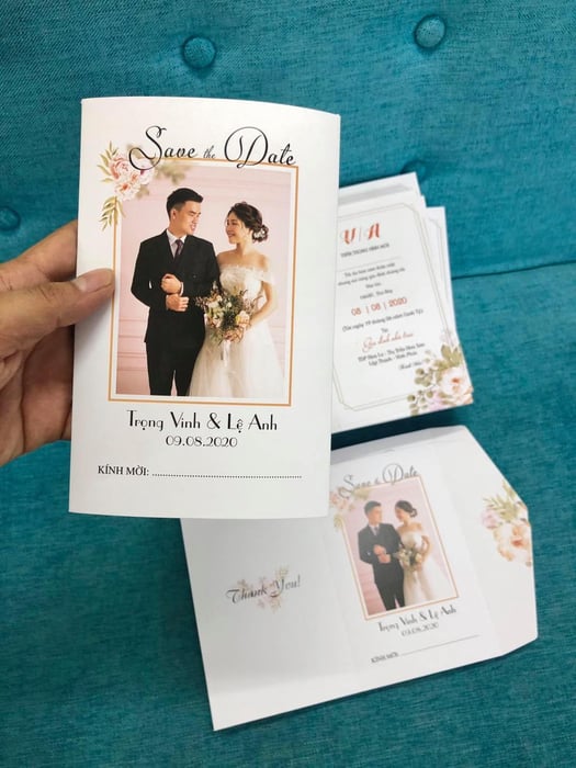 Thiệp cưới Xanh - Thiệp cưới Xanh Wedding Invitation hình 2