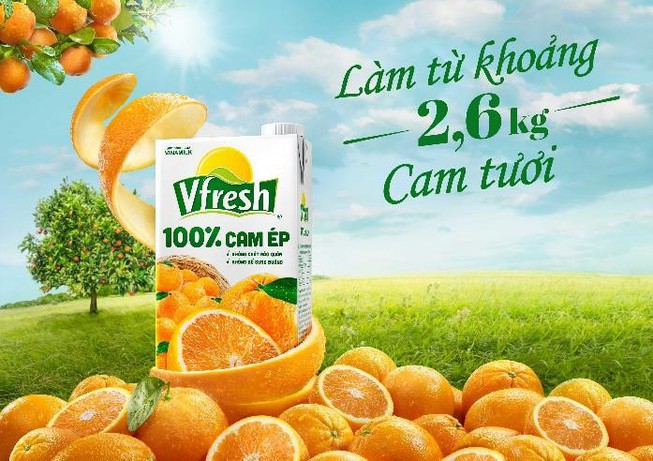 Hình ảnh 1 của nước ép cam Vfresh 100%