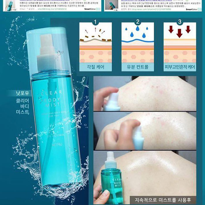 Xịt trị mụn lưng toàn thân Not4U Clear Body Mist - Hình ảnh 2