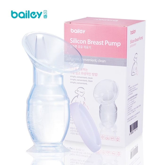 Hình ảnh Cốc Hứng Sữa Silicone Bailey Hàn Quốc 1