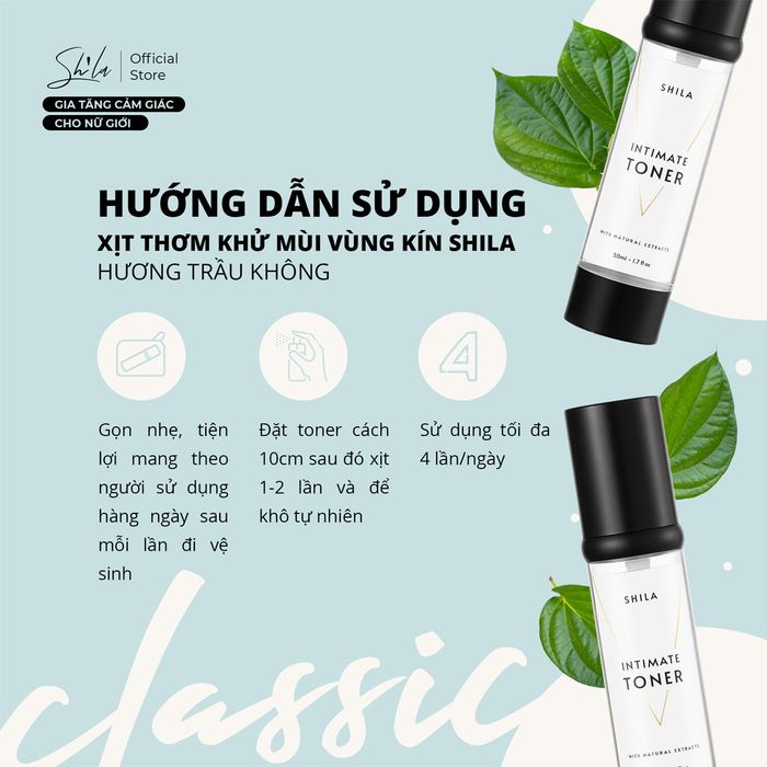 Xịt thơm khử mùi vùng kín Shila - Hình 2