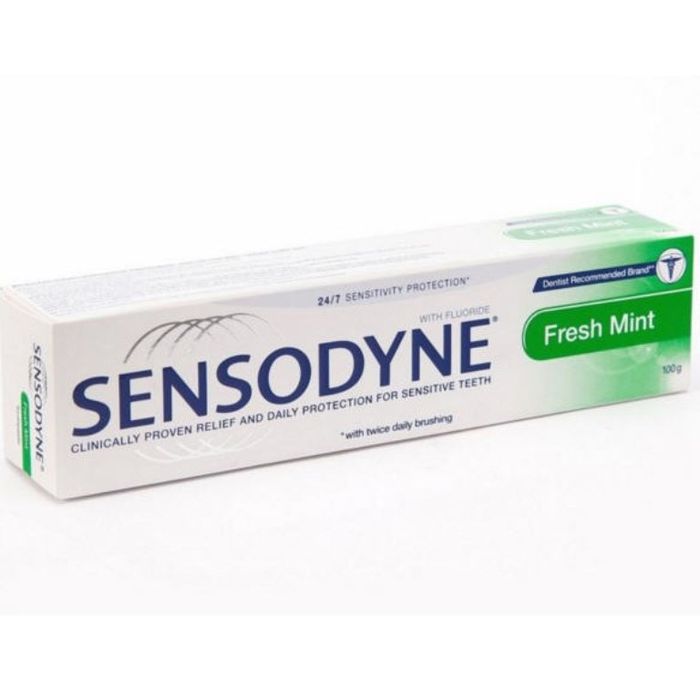 Hình ảnh kem đánh răng Sensodyne Fresh Mint Bạc Hà Mát Lạnh 1