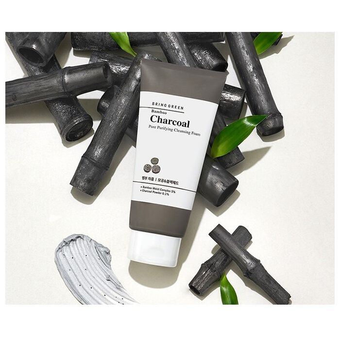 Hình ảnh Sữa Rửa Mặt Than Hoạt Tính Bring Green Bamboo Charcoal Pore Purifying Cleansing Foam