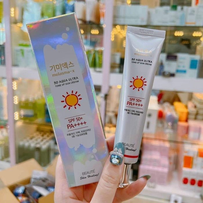 Kem Chống Nắng Melasma-X Beauté 3D Aqua Ultra Tone Up SPF50+ PA+++ ảnh 2