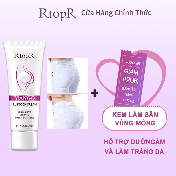 Hình ảnh 1 của kem săn chắc vùng mông RtopR dưỡng ẩm và làm sáng da