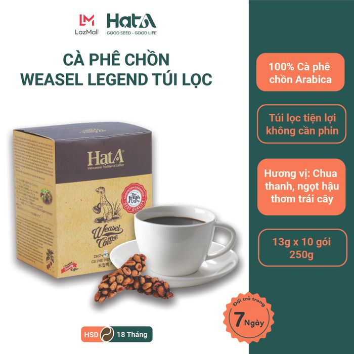 Ảnh sản phẩm cà phê chồn túi lọc Hạt A Cafe Weasel Legend Coffee Drip 2