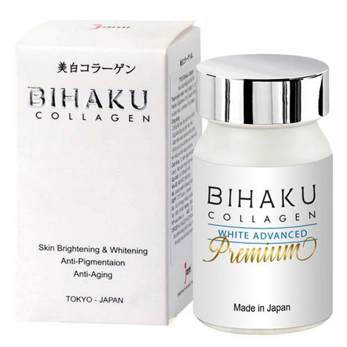 Viên uống làm trắng da Bihaku Collagen White Advanced Premium Nhật Bản - Hình ảnh 1