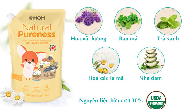 Nước xả vải hữu cơ K-Mom từ Hàn Quốc - Hình 2