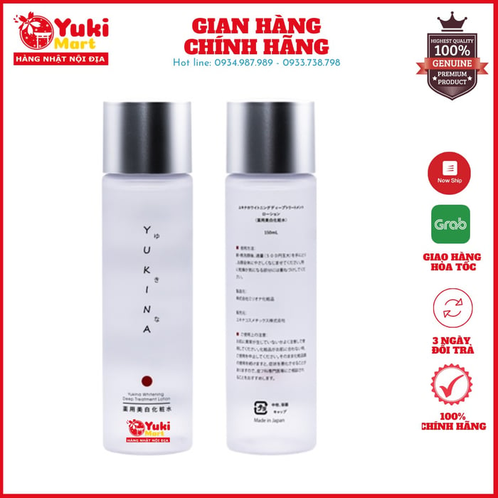 Hình ảnh Nước Hoa Hồng Ngừa Nám Yukina Whitening Deep Treatment Lotion