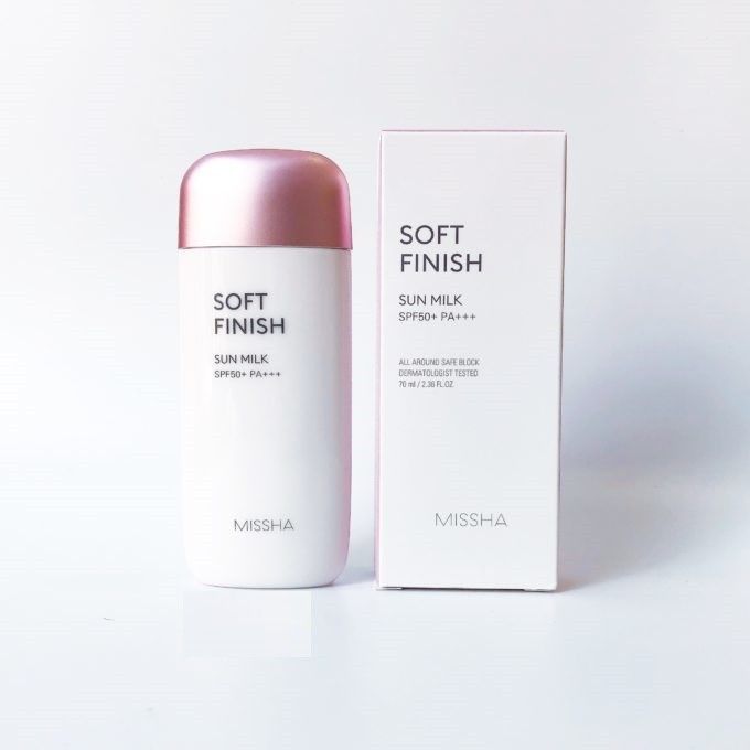 Kem chống nắng và nâng tone da dạng sữa MISSHA SOFT FINISH SUN MILK SPF50+ PA+++ hình 2