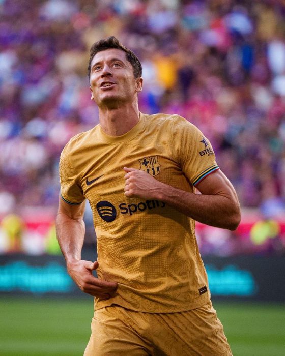 Tiền đạo Lewandowski ăn mừng bàn thắng ảnh 2